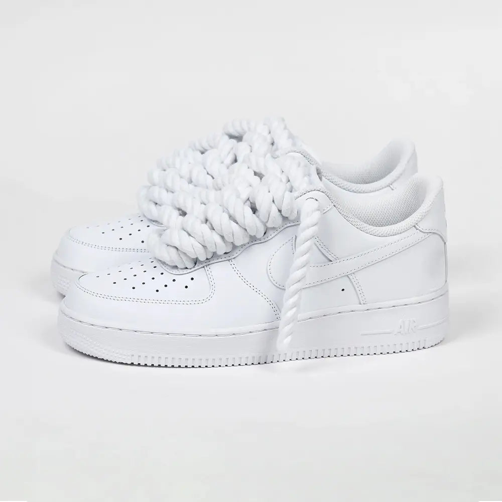 Air Force 1 Low Thick Rope Laces White