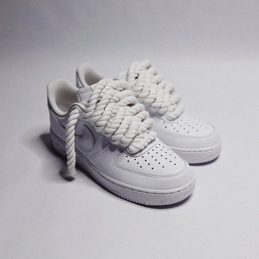 Air Force 1 Low Thick Rope Laces White