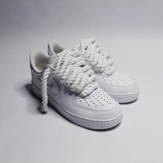 Air Force 1 Low Thick Rope Laces White